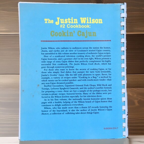 The Justin Wilson #2 Cookbook: Cookin' Cajun Spiral Bound 5th/6th Printing 1986 - Picture 14 of 14